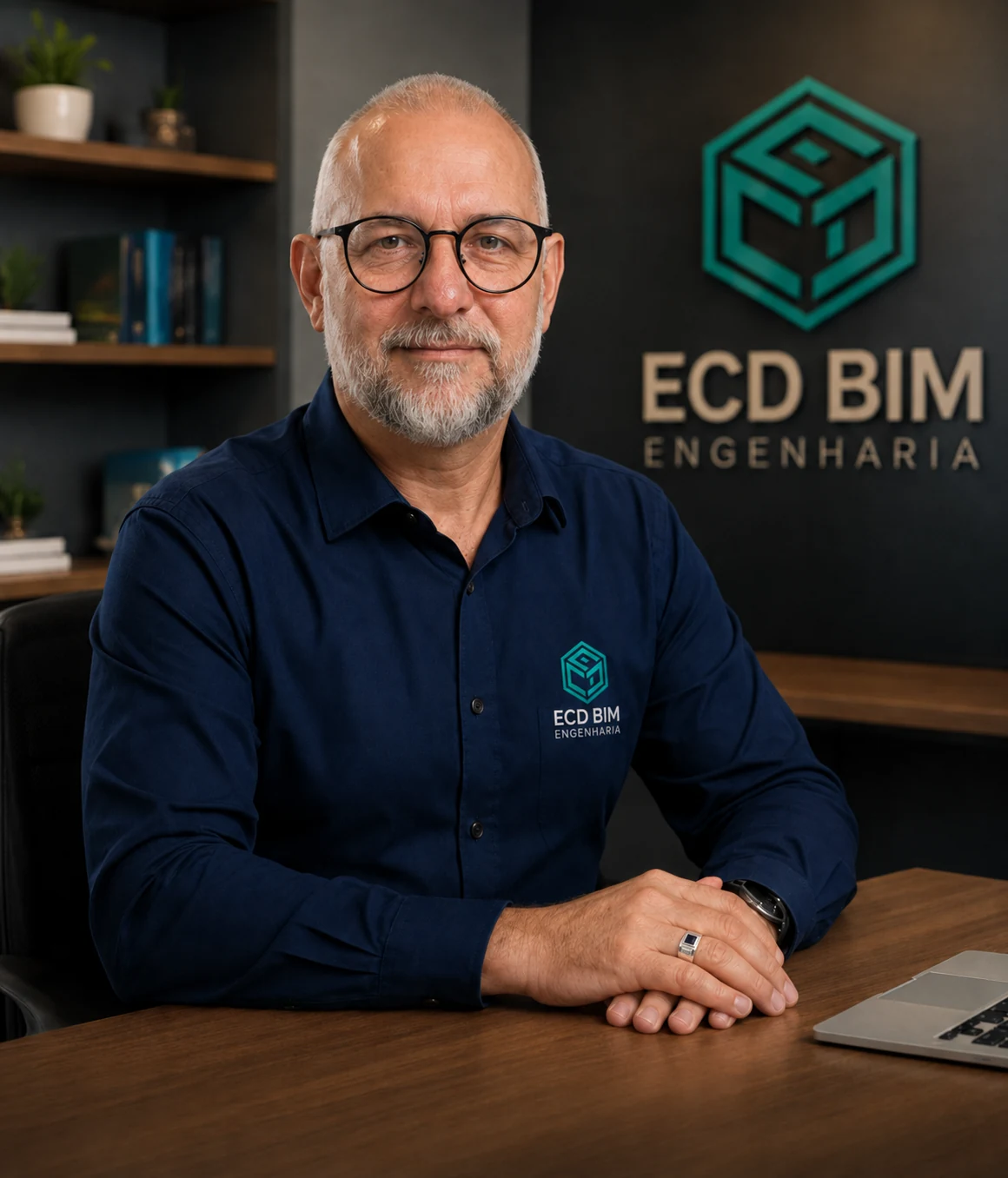 Clodoaldo Dias no escritório da ECD BIM Engenharia
